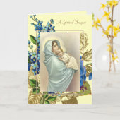 Selige Jungfrau Mary Spiritual Bouquet Gebete Karte (Gelbe Blume)