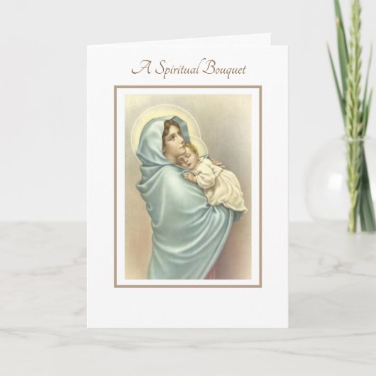 Selige Jungfrau Mary Spiritual Bouquet Gebete Karte (Vorderseite)