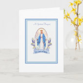Selige Jungfrau Mary Spiritual Bouquet Gebete Karte (Gelbe Blume)