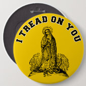 Selige Jungfrau Mutter Maria Katholische Religiöse Button (Vorne & Hinten)