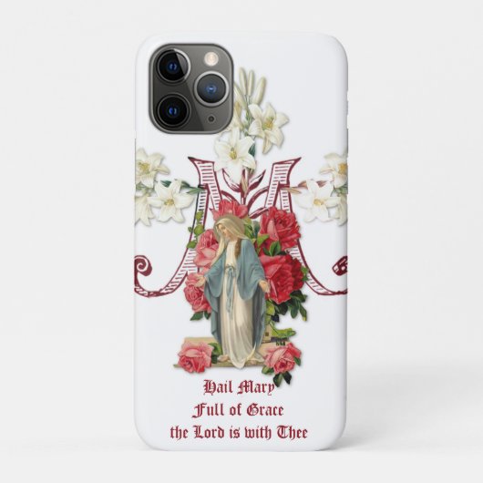 Selige Jungfrau Mutter Mary Hail Mary Gebet Case-Mate iPhone Hülle (Rückseite)