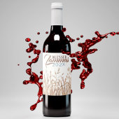 Selige Lammas Rustikal getrocknete Blätter Ernte Weinetikett