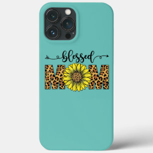 Selige Mama Leopard Sonnenblumen glückliche Mütter Case-Mate iPhone Hülle