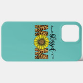 Selige Mama Leopard Sonnenblumen glückliche Mütter Case-Mate iPhone Hülle (Rückseite (Horizontal))