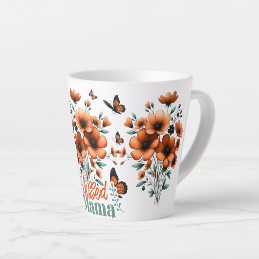 Selige Mama Muttertag Latte Tasse (Rechte Ecke)