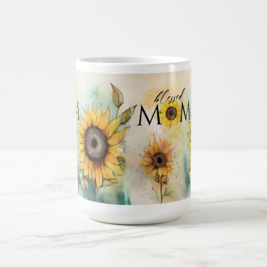 Selige Mama Sonnenblume Tasse Geschenk Mutter Mama (Mittel)