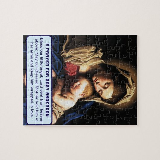 Selige Mutter mit dem Christ-Kind-Jungen Keepake Puzzle (Horizontal)