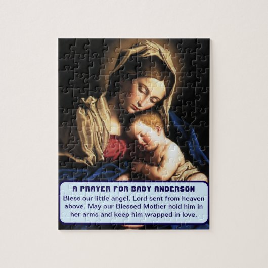 Selige Mutter mit dem Christ-Kind-Jungen Keepake Puzzle (Vertikal)