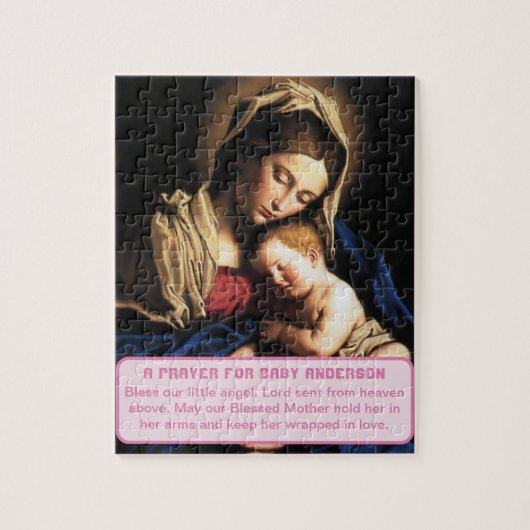 Selige Mutter mit dem Christ-Kind-Jungen Keepake Puzzle (Vertikal)