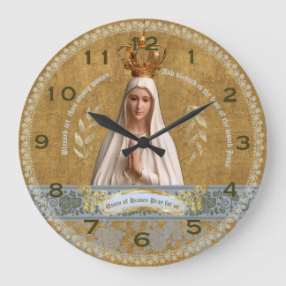 Selige Mutter Unsere Dame Fatima Wall Clock Große Wanduhr