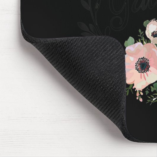 Selige Oma für Blume-Dekoration Mousepad (Ecke)