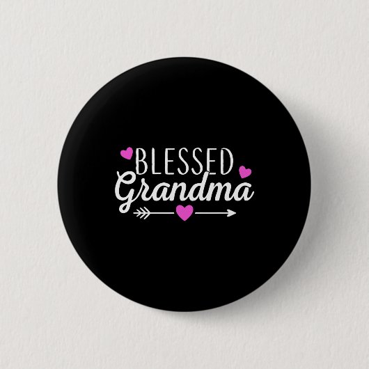 Selige Oma für Niedliche Großmütter Button (Vorderseite)
