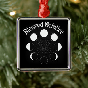 Selige Phasen des Solstice-Mondes Ornament Aus Metall