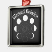Selige Phasen des Solstice-Mondes Ornament Aus Metall (Links)