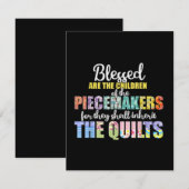 Selige Piecemakers Children Quilt Crochet Dankeskarte (Vorne/Hinten)