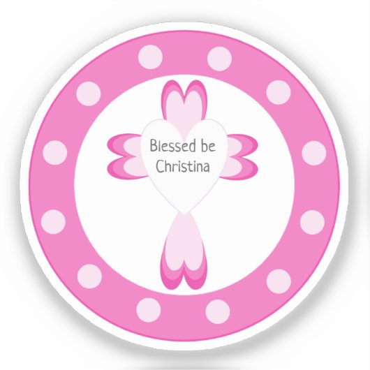 Selige Taufe Aufkleber (Vorderseite)