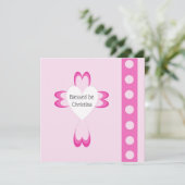 Selige Taufe Dank Flachkarte Karte (Stehend Vorderseite)