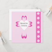 Selige Taufe Dank Flachkarte Karte (Vorderseite/Rückseite Beispiel)