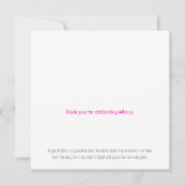 Selige Taufe Dank Flachkarte Karte (Rückseite)