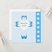 Selige Taufe Dank Flachkarte Karte (Vorderseite/Rückseite Beispiel)