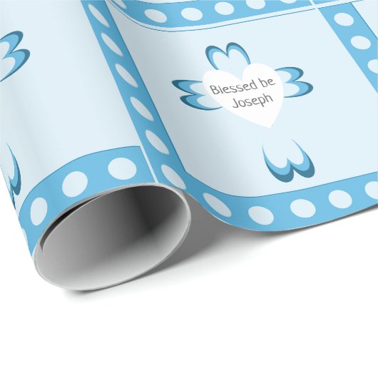 Selige Taufe Geschenkpapier (Rolleneckpunkt)