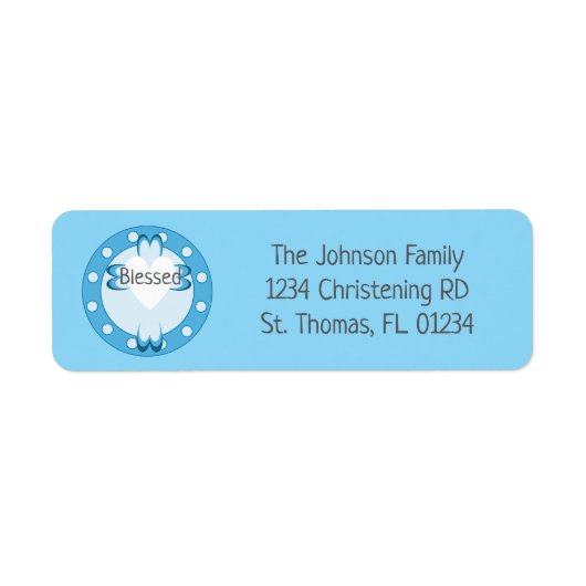 Selige Taufe-Rücksendeadressen-Aufkleber (Vorne)