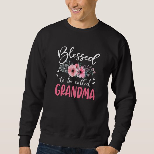 Seligen, die Oma Floral Best Oma genannt werden Sweatshirt (Vorderseite)