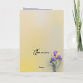 Seligen Iris Dankeskarte (Rückseite)
