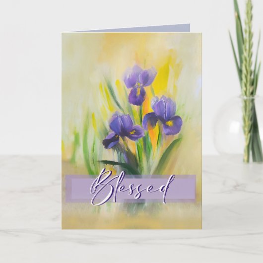 Seligen Iris Dankeskarte (Vorderseite)