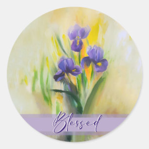 Seligen Iris Runder Aufkleber