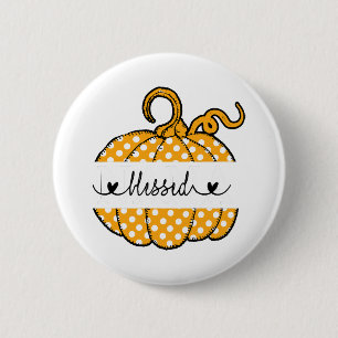 Seligen Nana Pumpkin Art Erntedank Halloween Button