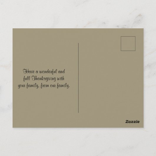 Seliger Erntedank Wein- und Obstschale Postkarte (Rückseite)