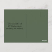 Seliger Erntedank Wein- und Obstschale Postkarte (Rückseite)