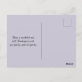 Seliger Erntedank Wein- und Obstschale Postkarte (Rückseite)