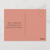 Seliger Erntedank Wein- und Obstschale Postkarte (Rückseite)