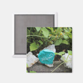 Seliger Felsen versteckt im Garten Magnet (Vorderseite/Rückseite)