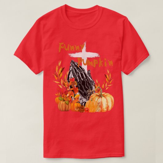 Seliger Pumpkin Fall Erntedank, Christlicher Gott T-Shirt (Design vorne)