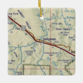 Seligman AZ Vintag Map Keramikornament (Vorderseite)