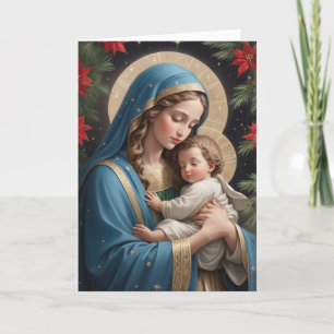 Seligste Jungfrau Maria Traditionell Katholisch Feiertagskarte