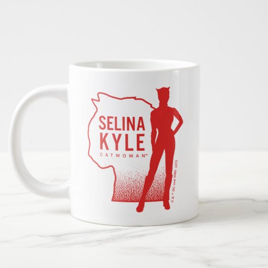 Selina Kyle Catwoman Kontur Logo Jumbo-Tasse (Links)