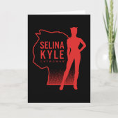 Selina Kyle Catwoman Kontur Logo Karte (Vorderseite)