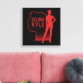 Selina Kyle Catwoman Kontur Logo Leinwanddruck (Insitu (Wohnzimmer))
