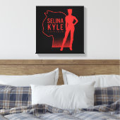 Selina Kyle Catwoman Kontur Logo Leinwanddruck (Insitu (Schlafzimmer))