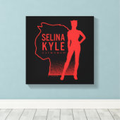 Selina Kyle Catwoman Kontur Logo Leinwanddruck (Insitu (Holzboden))