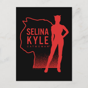 Selina Kyle Catwoman Kontur Logo Postkarte