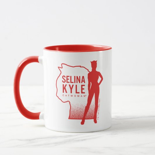 Selina Kyle Catwoman Kontur Logo Tasse (Links)