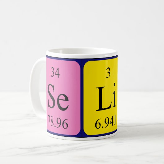 Selina Periodenname Tasse (Vorderseite Links)