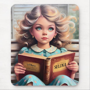 SELINA ~ Sweet Vintag Girl Reads Book ~ Mousepad