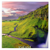 Seljalandfoss, Island Fliese (Vorderseite)