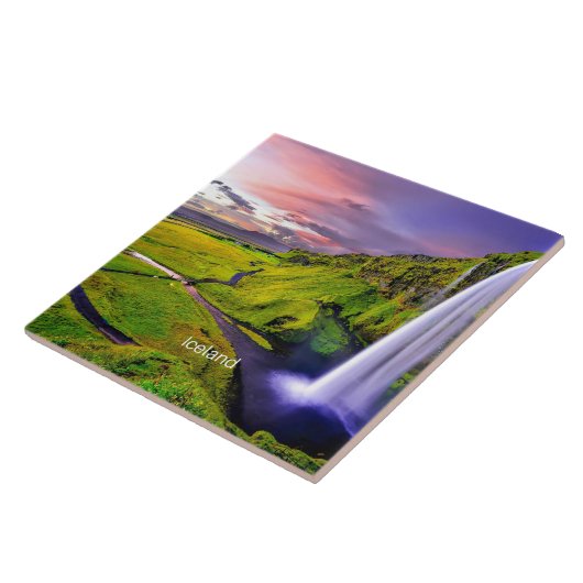 Seljalandfoss, Island Fliese (Seite)